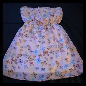 Charlotte Russe strapless butterfly chiffon dress